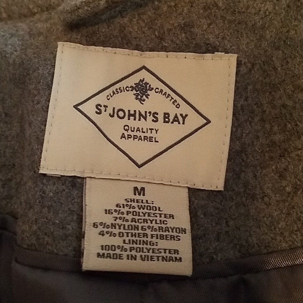 *SOLD* St John's Bay Double Breasted Pea Coat Medium - Picture 4 of 8